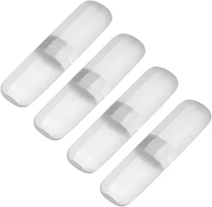 uxcell 4pcs Travel Toothbrush Case Translucent White Portable Toothbrush Holder Plastic Toothbrush Organizer Storage Container Covers for Home Travel Business Camping