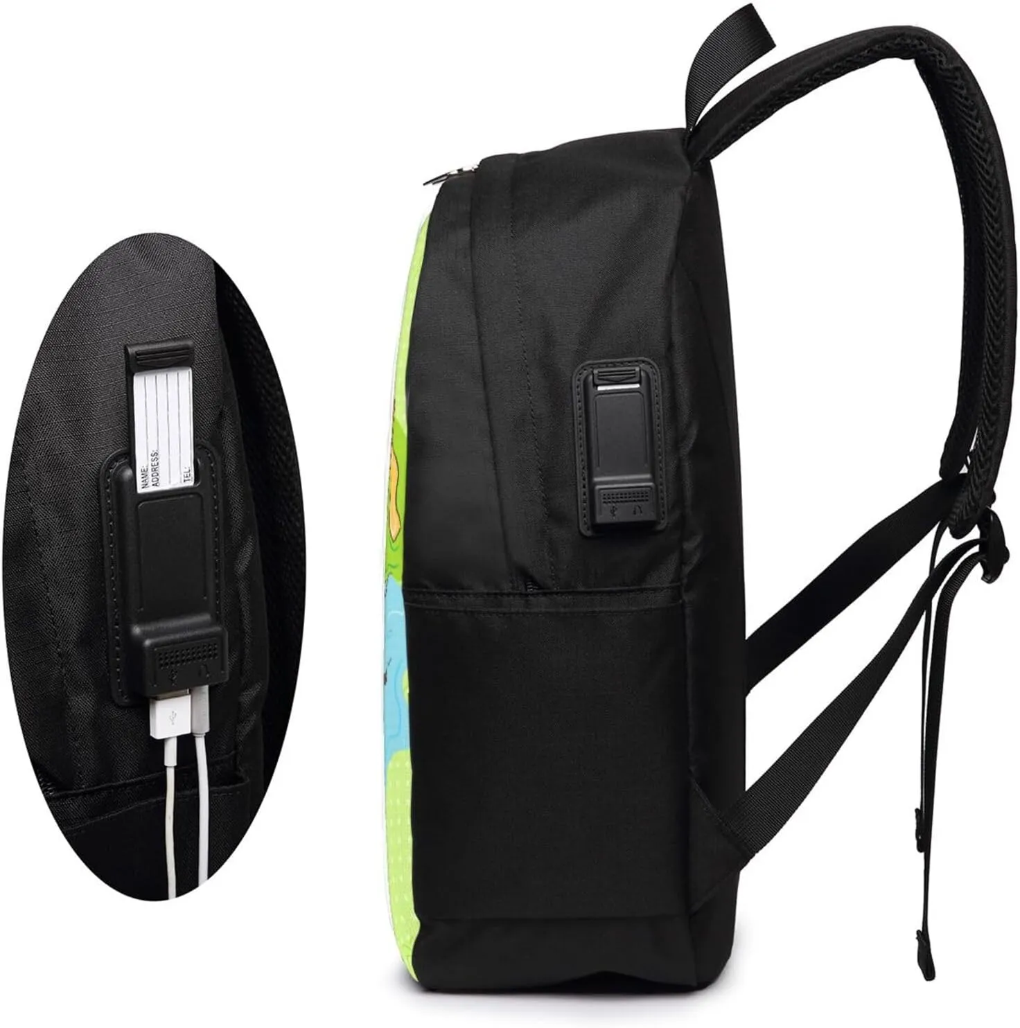 vacsAX Durable Ergonomic Backpack With - Large Capacity With USB Ports - Perfect For Women Men Sunflower seeds fishing