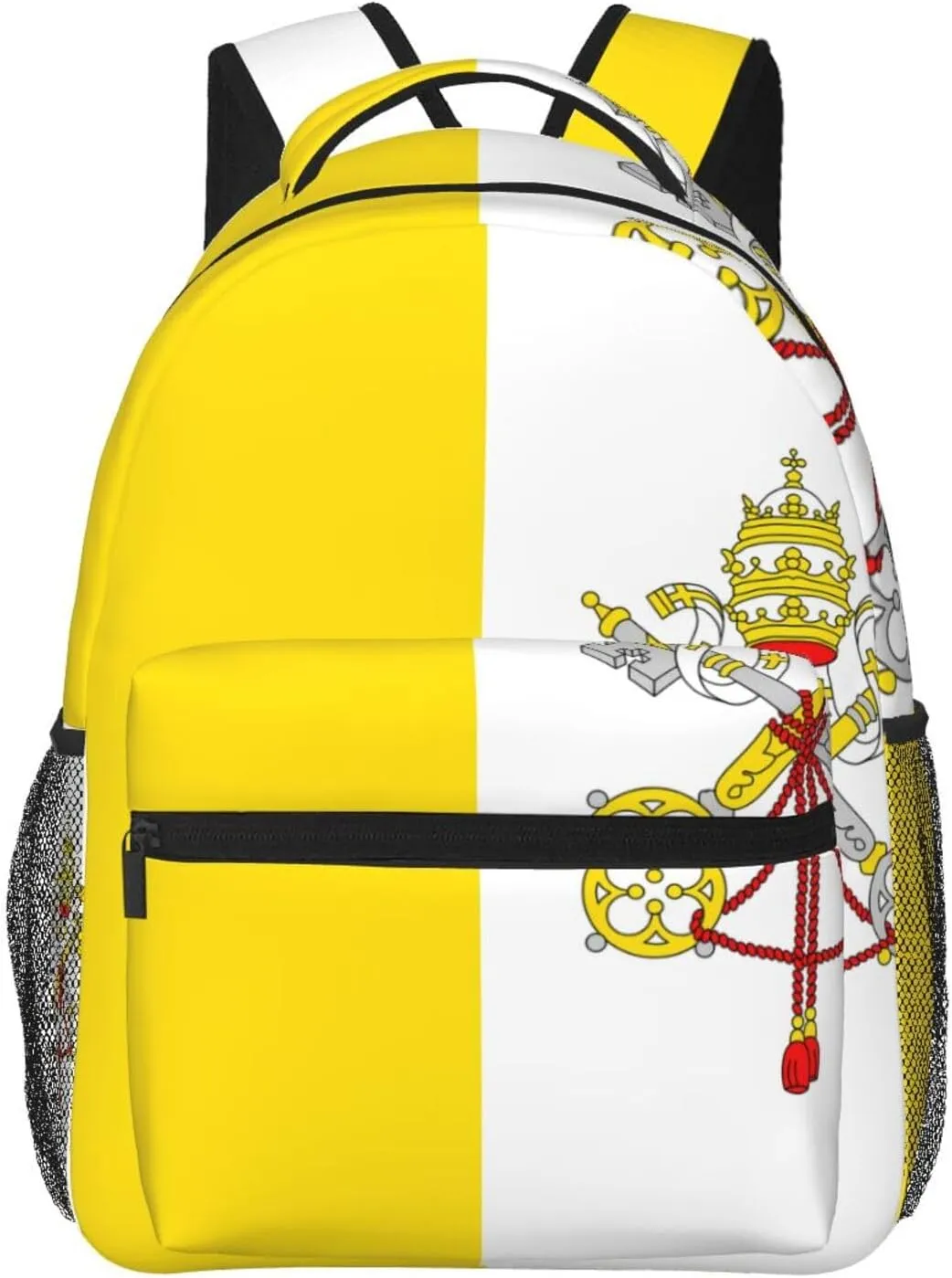 Vatican flag Backpack, suitable for light travel, daily multi-purpose bag, suitable for commuting, cycling, work