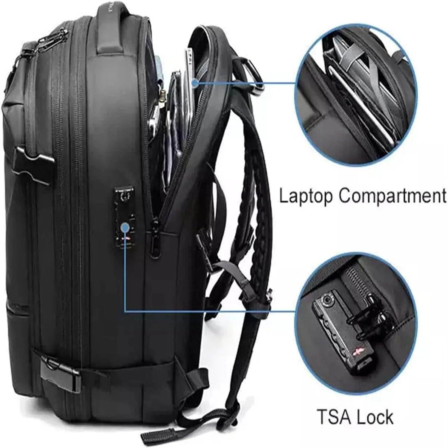 Veloutte Travel Backpack, Veloussette Space Bag, Velouette Space Bag, Vacpack Backpack with Vacuum, Travel Smart with Vacuum Compression & Waterproof Design (E)