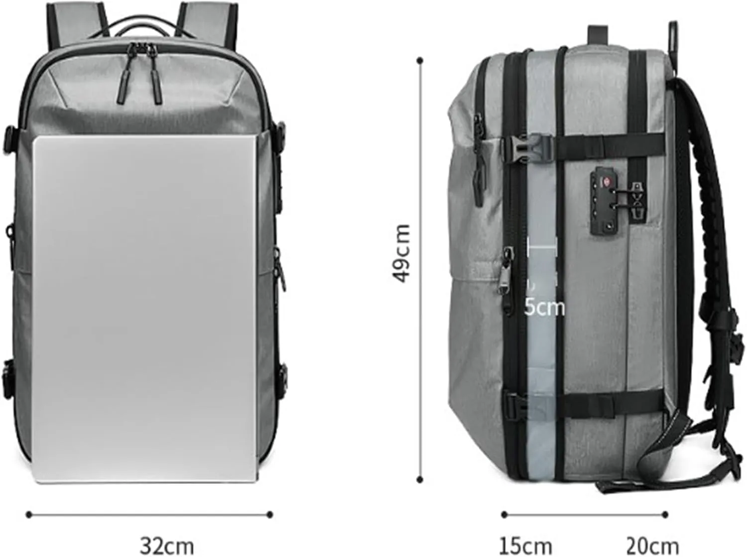 Veloutte Travel Backpack, Veloussette Space Bag, Velouette Space Bag, Vacpack Backpack with Vacuum, Travel Smart with Vacuum Compression & Waterproof Design (E)