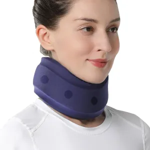 Velpeau Neck Brace for Neck Pain and Support - Soft Cervical Collar for Sleeping, Snoozing, Sleeping Upright, Anti-Snoring, Sleep Apnea for Women & Men (Blue, Enhanced Version, S: 10.5-11.5"/2.7")
