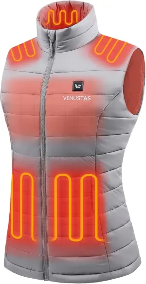 Venustas Women's Heated Vest with Battery, Lightweight Quilted Vest for Women