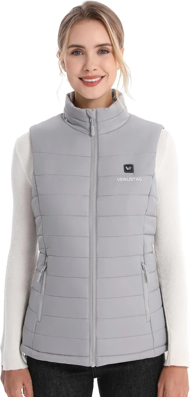 Venustas Women's Heated Vest with Battery, Lightweight Quilted Vest for Women