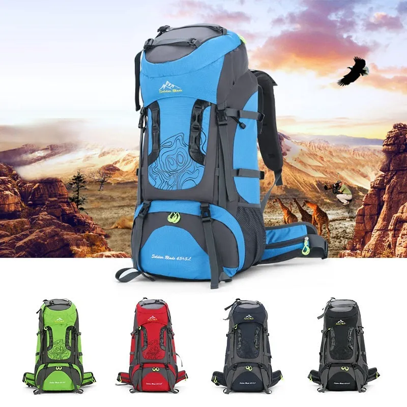 Versatile Waterproof Backpack for Hiking and Camping - 56-75L Capacity