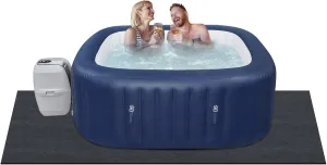 VEVOR 75 x 75 Inch Hot Tub Mat, Extra Large Inflatable Hot Tub Pad, Waterproof Slip-Proof Backing, Absorbent Spa Pool Ground Base Flooring Protector Mat Reusable Outdoor & Indoor, Also for Car Repair