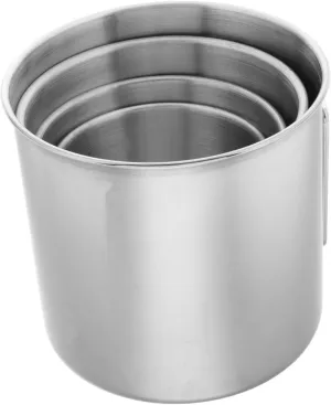 VICASKY Backpacking Pot Camping Stainless Steel Cup Set Folding Cup Portable Picnic Cookware Stainless Steel