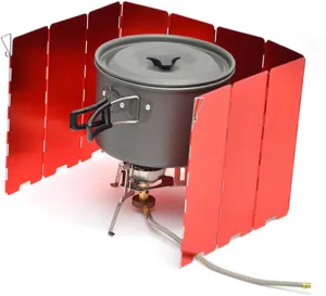 VICASKY Camping Windshield Stove Windscreen Burner Windshield Camping Stove Windshield Camp Aluminum Windshield