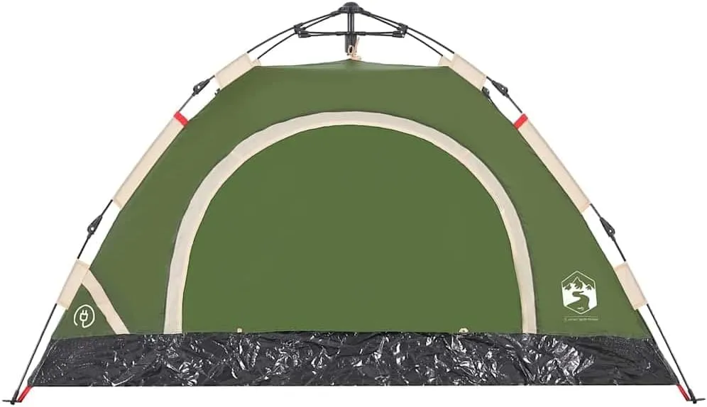 vidaXL Camping Tent 2-Person, Garden Shelter, Portable Canopy for Outdoor Patio Hiking, Lightweight Tent, Foldable Tent, Green Quick Release