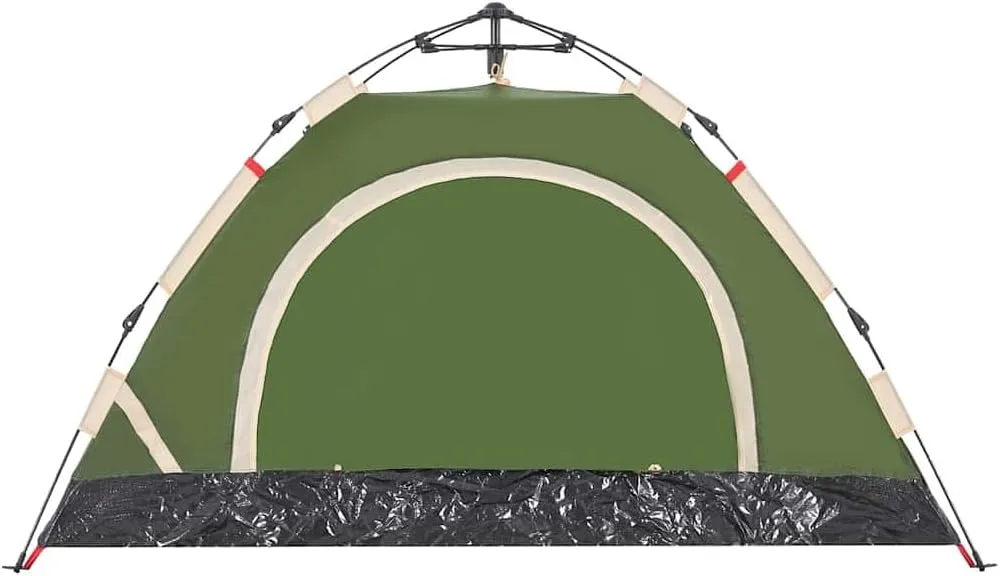 vidaXL Camping Tent 2-Person, Garden Shelter, Portable Canopy for Outdoor Patio Hiking, Lightweight Tent, Foldable Tent, Green Quick Release
