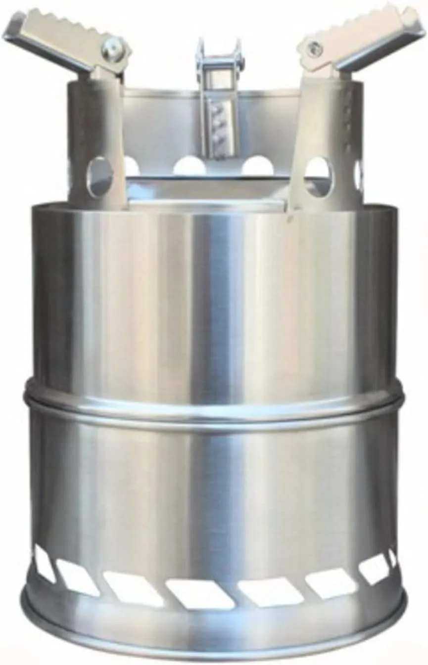 VINGVO Wood Burning Stove, High Thermal Efficiency Stainless Steel Sturdy Camping Stove Windproof Foldable for Hiking