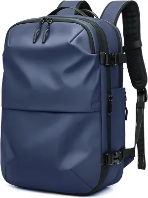 Voyagevac Backpack, 2025 Upgraded 60l Expandable Backpack with Vacuum Compression (Blue 2.0)