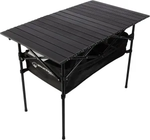 Wakeman Camping Table - Folding Table with Storage Compartment and Carry Bag for Picnic, Tailgate, Cookout, or Camp - Camping Gear Outdoors (Black)