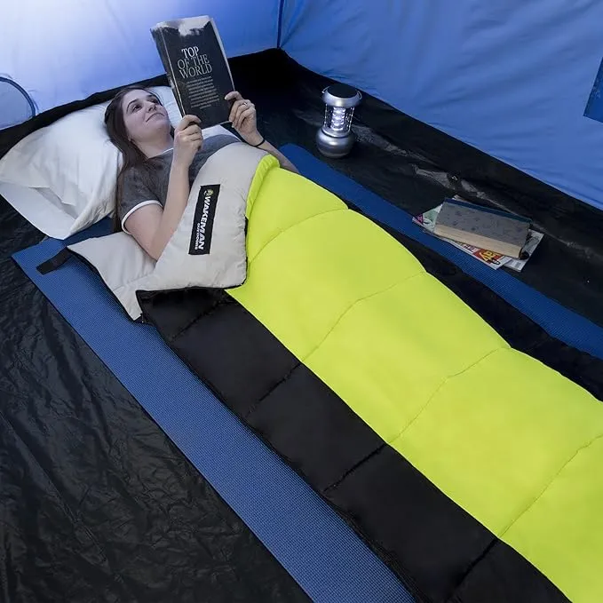Wakeman Outdoors Sleeping Bag-Lightweight, Carrying Bag with Compression Straps Included-Great for Adults