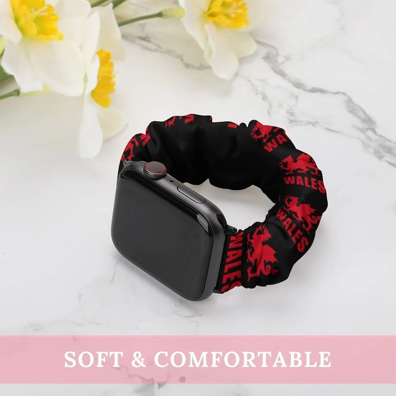 Wales Welsh Dragon Fashion Watch Strap Scrunchies Wristbands Compatible With IWatch Series