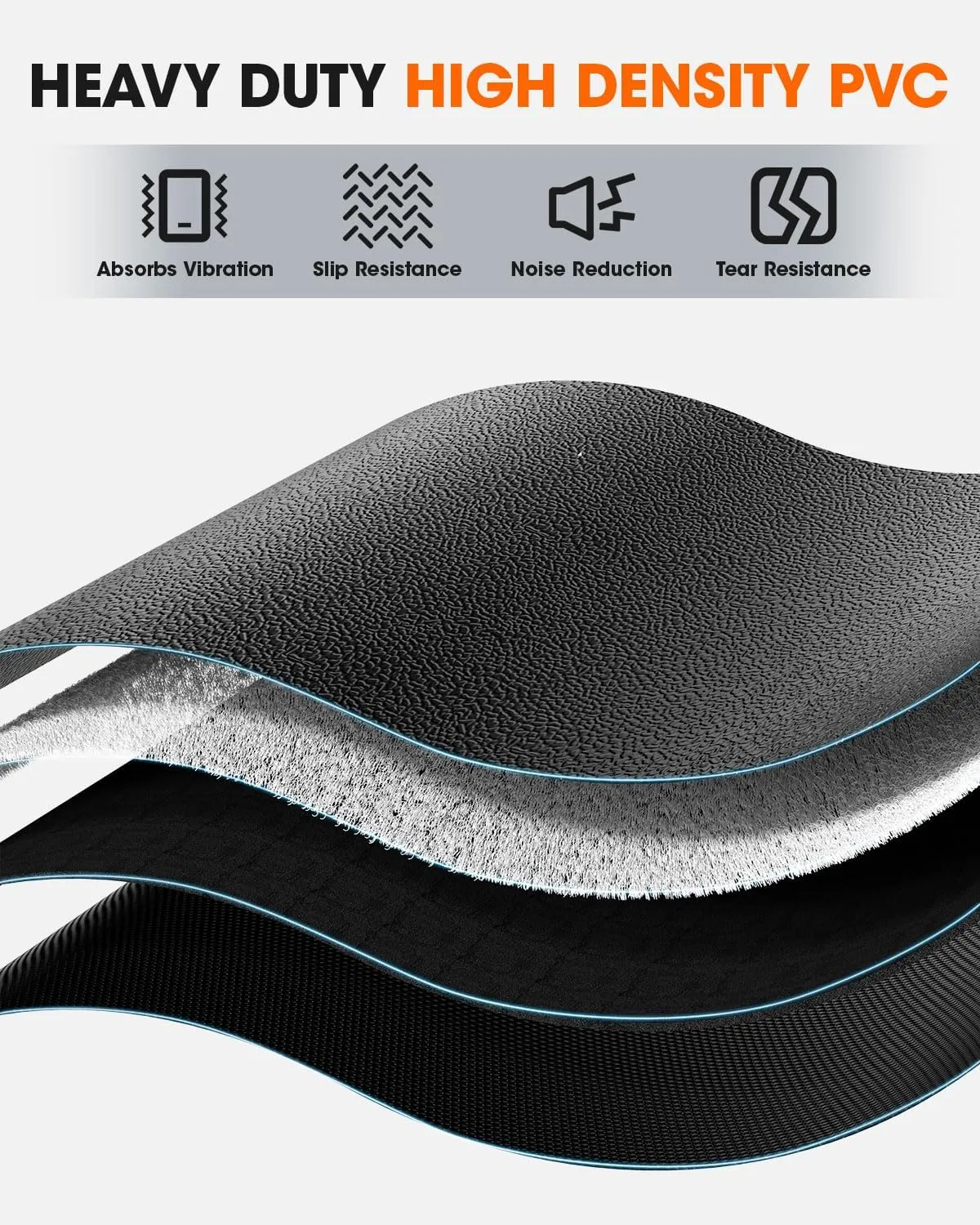 Walking Pad Mat for Carpet, Treadmill Mat for Floor, Under Treadmill Mats, 71 x 32, 68 x 24,102 x 36, 1/4" Thick, Non-Slip Mat Under Bike, Elliptical, Noise Shock Absorption