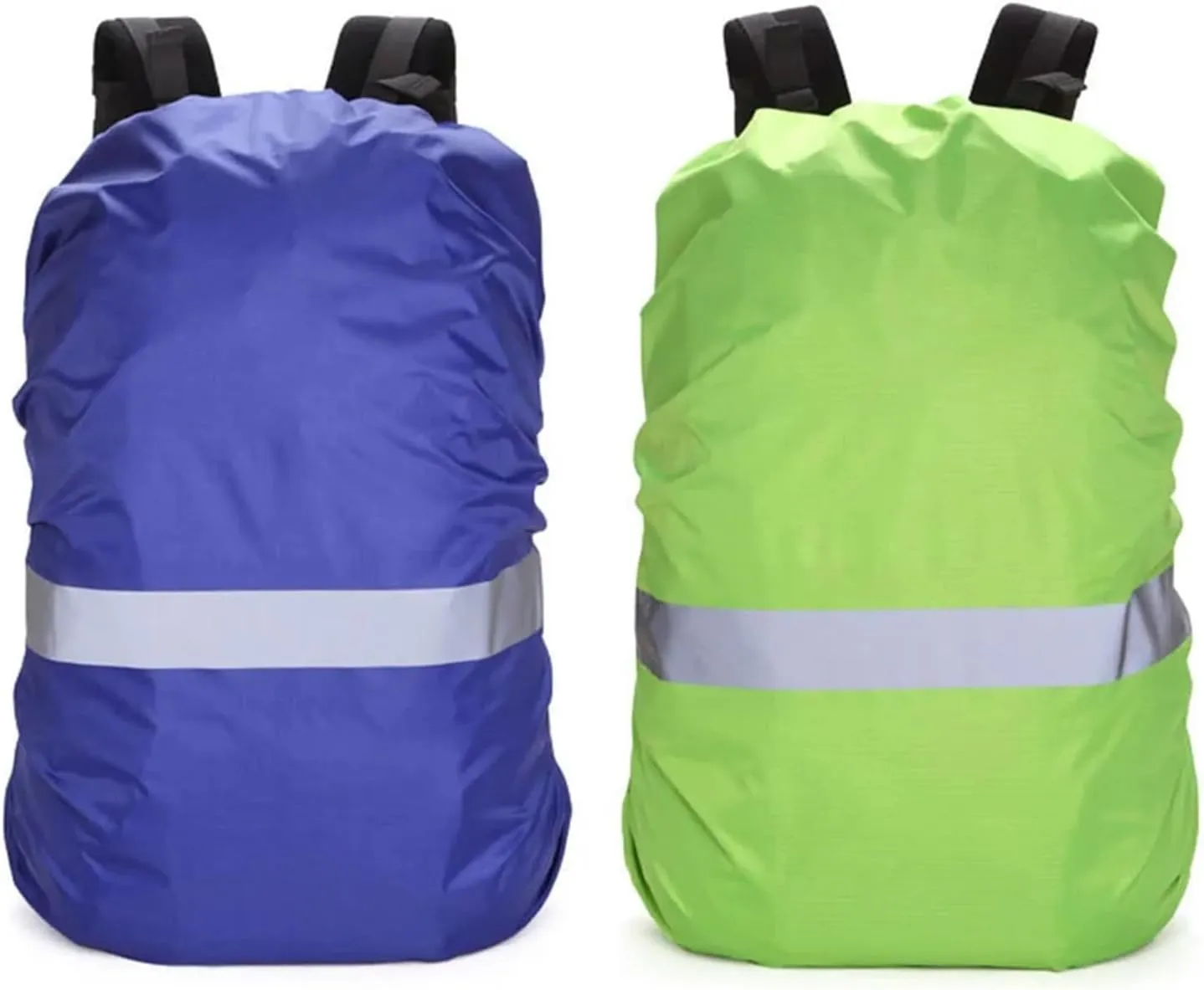 Waterproof Backpack Rain Cover 2pcs Reflective Rain Cover Backpack Waterproof Bag Outdoor Camping Hiking Climbing Raincover for Hiking，Camping(40-50L,Type A-Black)