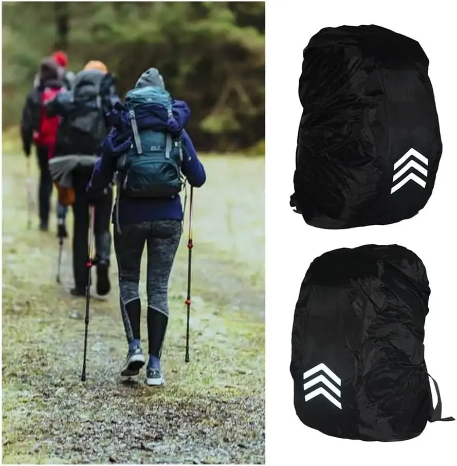 Waterproof Backpack Rain Cover Reflective with Arrow 18-45L Rucksack Cover Upgraded Cross Buckle Hiking Camping Cycling