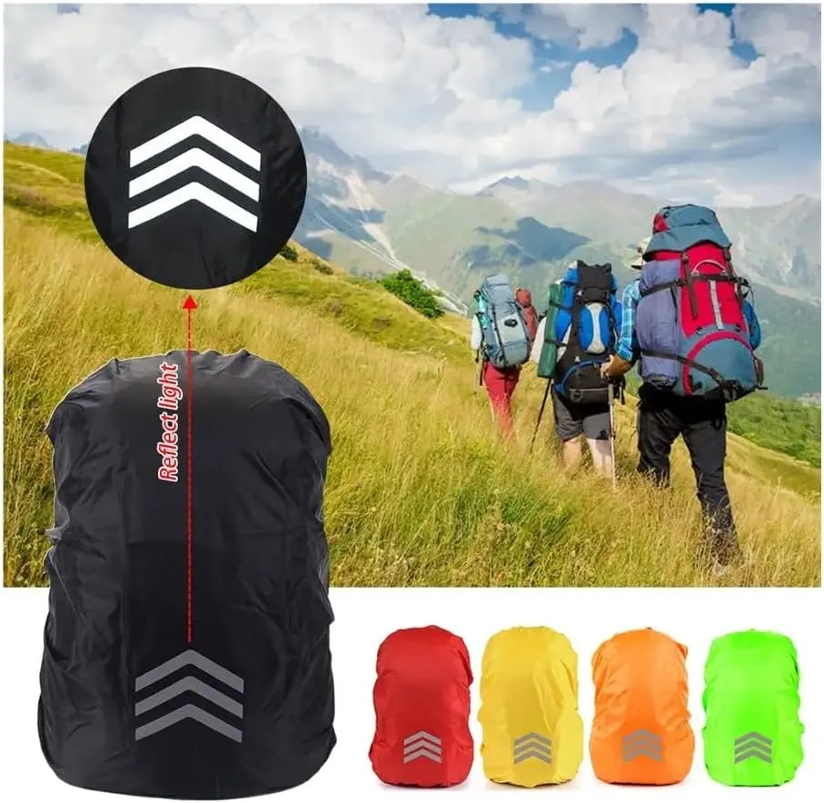 Waterproof Backpack Rain Cover Reflective with Arrow 18-45L Rucksack Cover Upgraded Cross Buckle Hiking Camping Cycling