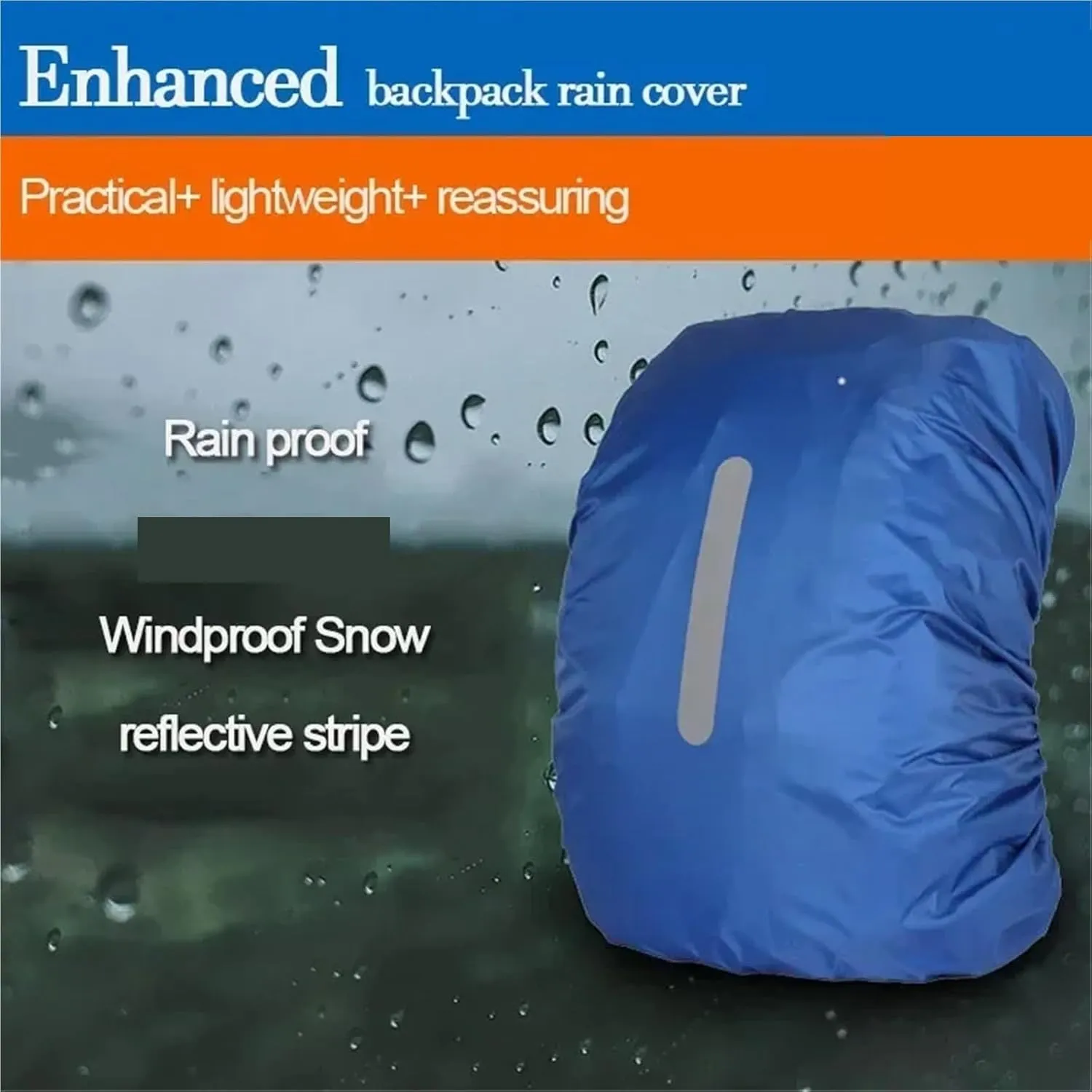 Waterproof Backpack Rain Cover Waterproof Backpack Cover Travel Safety Outdoor Backpack Cover Waterproof Rain Cap Cover for Hiking，Camping(Black,XS(8-17L))