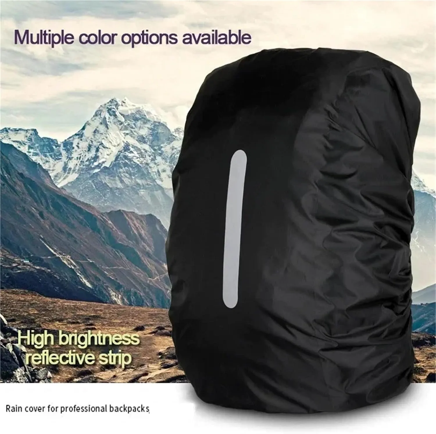 Waterproof Backpack Rain Cover Waterproof Backpack Cover Travel Safety Outdoor Backpack Cover Waterproof Rain Cap Cover for Hiking，Camping(Black,XS(8-17L))