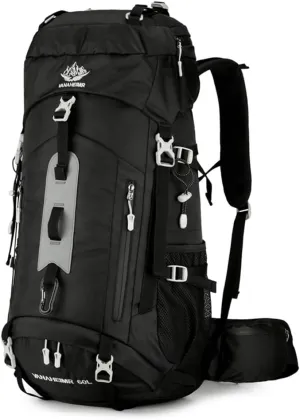 Waterproof Backpacking Mountaineering Backpack 60L Hiking Backpack Large acity Camping Backpack