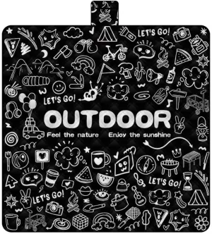 Waterproof Camping Floor Mat Thicken Picnic Mat Wear-Resist Pongee Ground Mat Multifunctional -Proof Ground Mat for Hiking