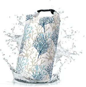 Waterproof Dry Bag,Roll Top Coastal Summer Beach Coral Waterproof Backpack 5L/10L/20L Floating and Lightweight Bags for Kayaking, Boating, Fishing, Swimming and Camping