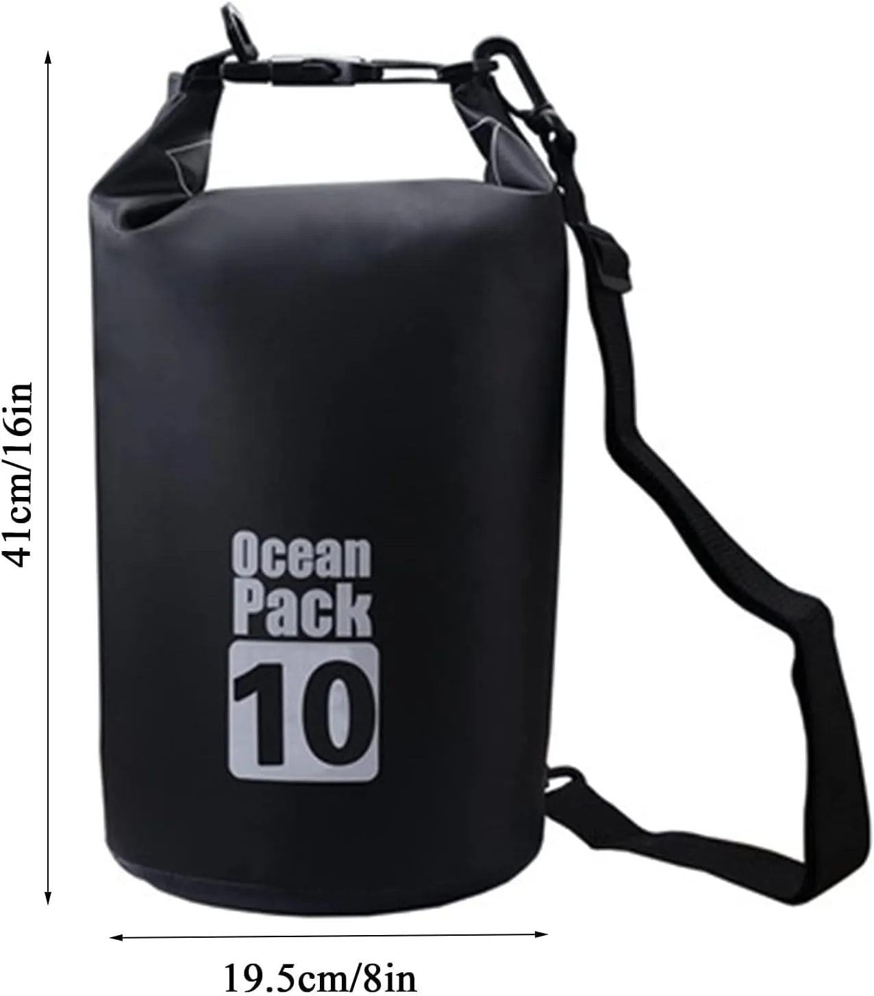 Waterproof Dry Bags Floating Backpack, 10L Roll Top Kayak Gear Small Boat Drybag Wet Dry Float Sack for Swimming (Color : Orange)