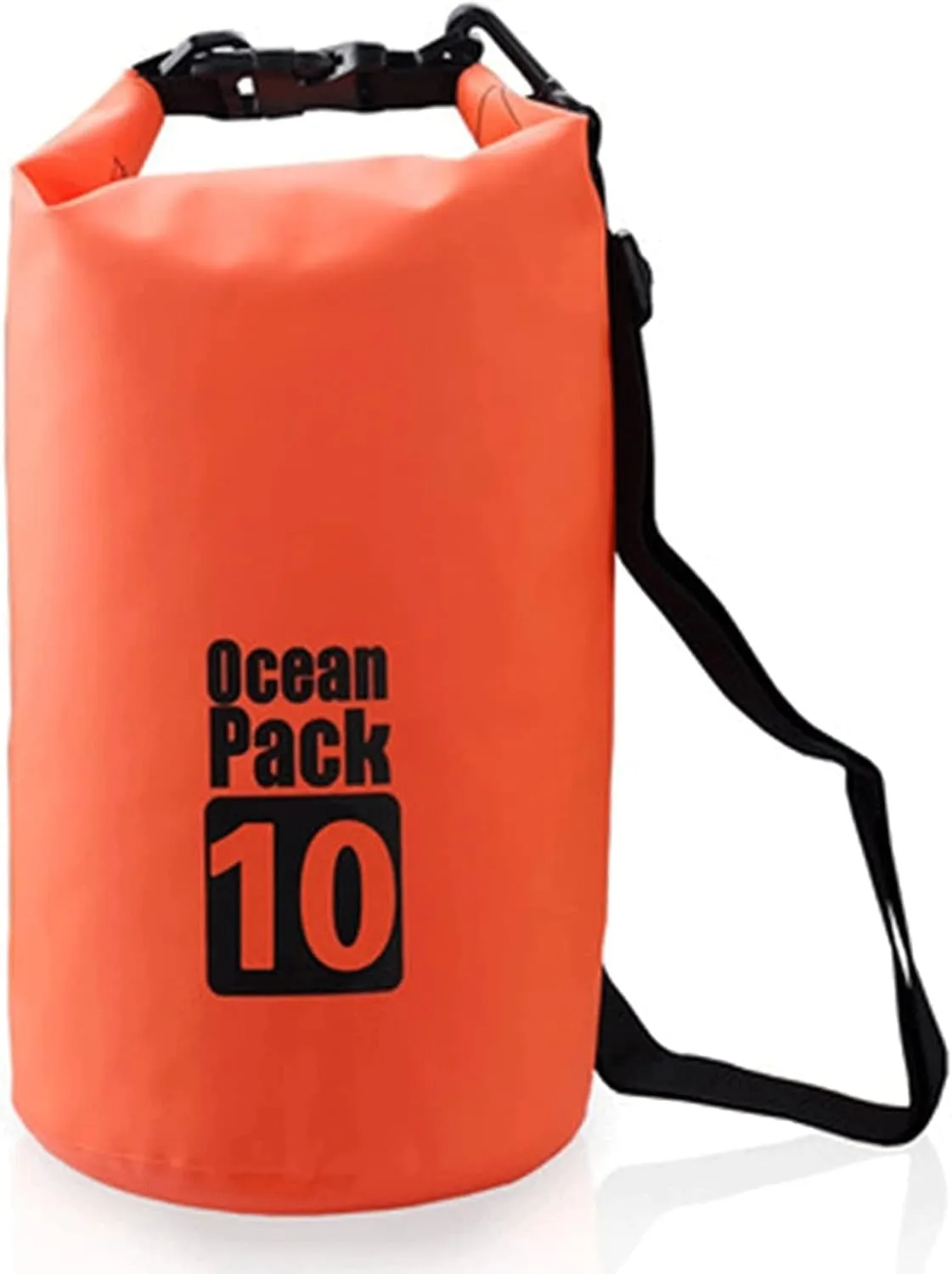 Waterproof Dry Bags Floating Backpack, 10L Roll Top Kayak Gear Small Boat Drybag Wet Dry Float Sack for Swimming (Color : Orange)