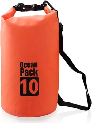 Waterproof Dry Bags Floating Backpack, 10L Roll Top Kayak Gear Small Boat Drybag Wet Dry Float Sack for Swimming (Color : Orange)