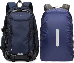 Waterproof Hiking Backpack - Outdoor Sport Daypack with Rain Cover (Blue,40L)