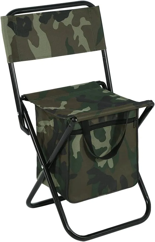 Wbestexercises Fishing Rucksack Backpack Chair, Foldable Outdoor Cam Fishing Chair, Convenient Carry with Storage Bag