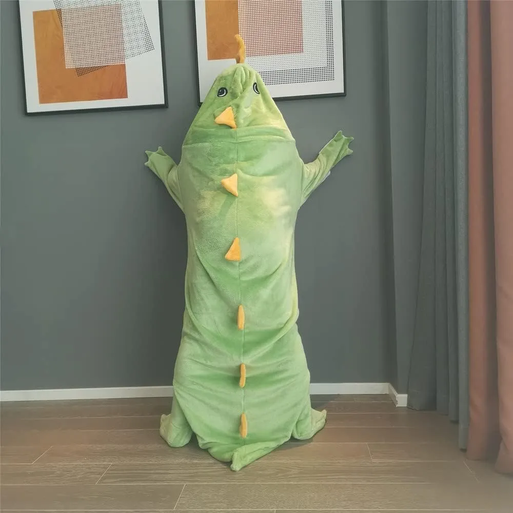 Wearable Dinosaur Blanket Animal Sleeping Bag for Kids - Super Soft Warm Cozy Flannel Fleece - Cosplay Dinosaur Gifts (XS Fit for Height 3'9"-4'3")