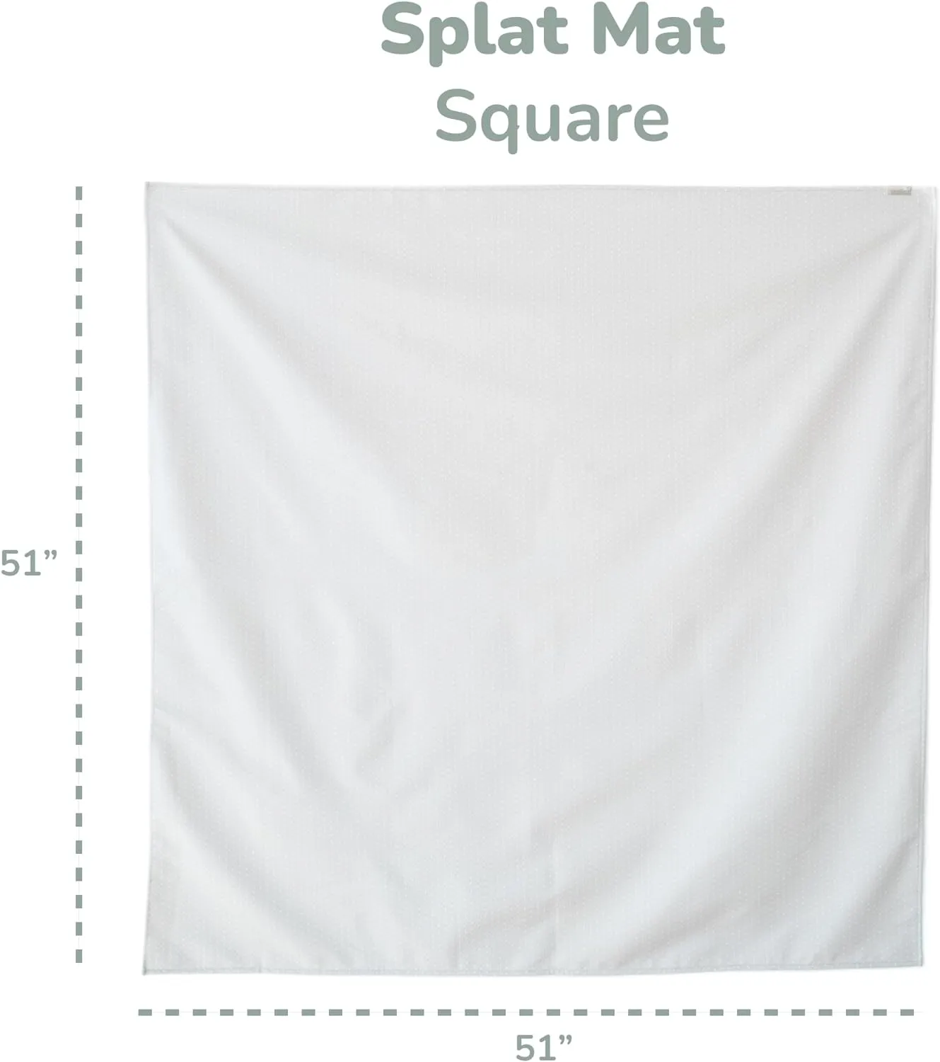 WeeSprout Baby Splat Mat for Kids, Large 51” x 51” Floor Playmat with Durable, Waterproof Surface and Non-Slip Bottom for Infants to Toddlers Under highchair, arts and crafts, picnics and play