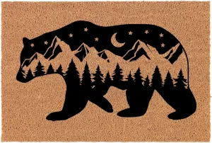 Welcome Doormat Door Mat Gift Bear Mountains Forest Cabin 17x30 inch