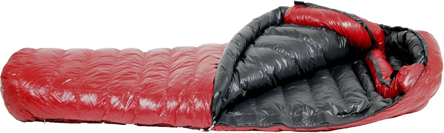 Western Mountaineering Alpinlite Sleeping Bag: 20F Down Cranberry, 6ft/Right Zip