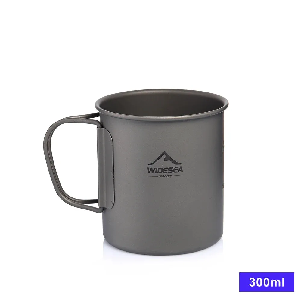 Widesea Ultralight Camping Mug - Titanium Cup and cookware set