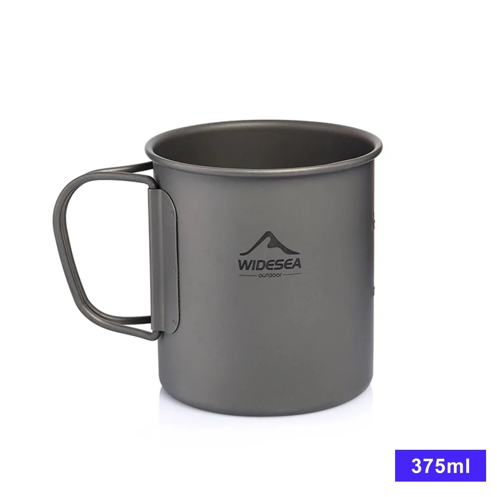 Widesea Ultralight Camping Mug - Titanium Cup and cookware set