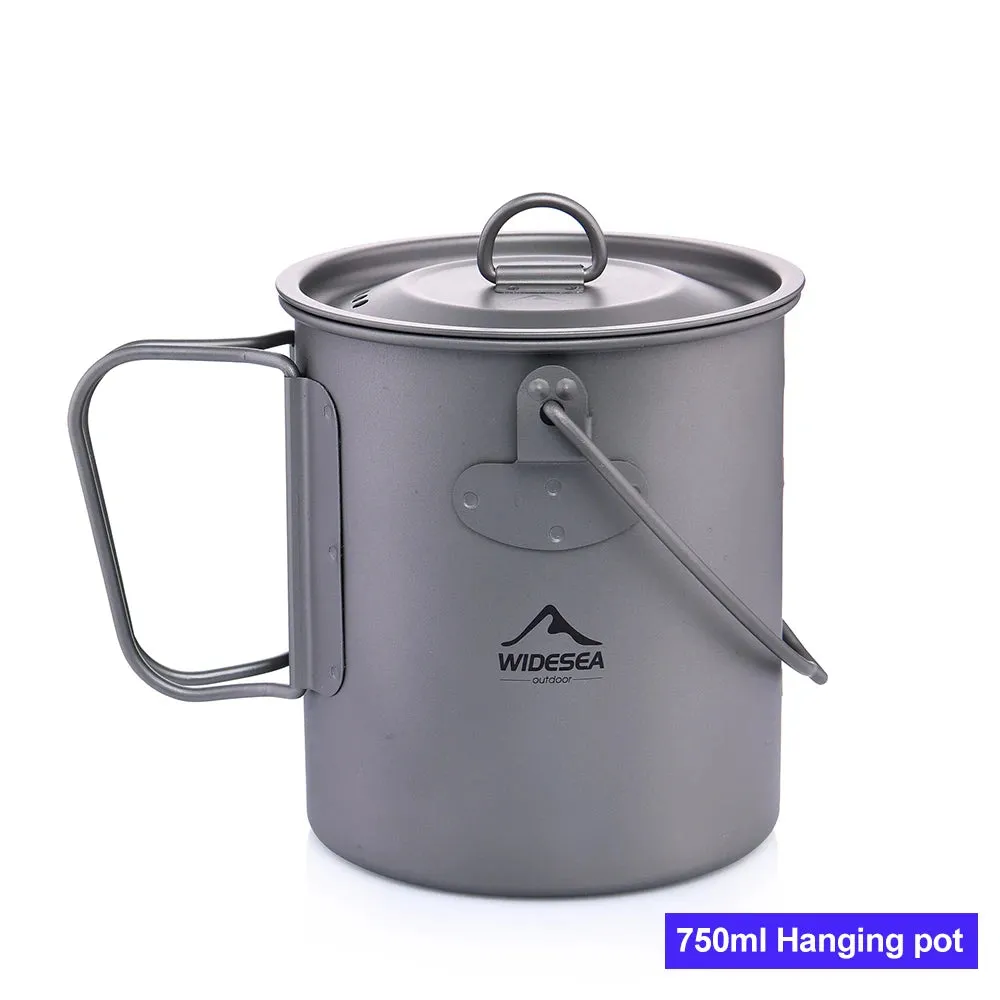 Widesea Ultralight Camping Mug - Titanium Cup and cookware set