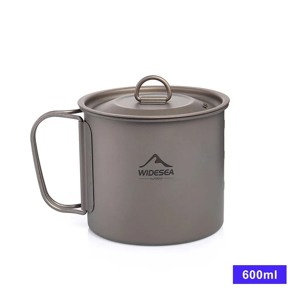 Widesea Ultralight Camping Mug - Titanium Cup and cookware set