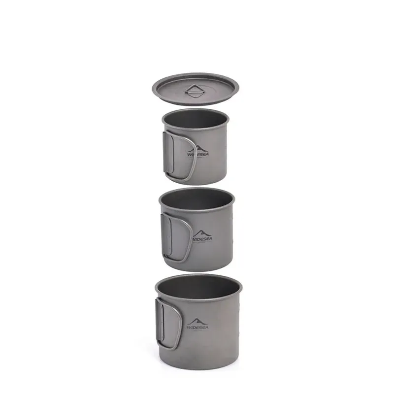 Widesea Ultralight Camping Mug - Titanium Cup and cookware set