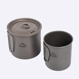 Widesea Ultralight Camping Mug - Titanium Cup and cookware set