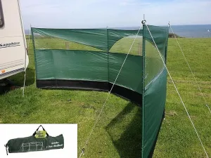 Windbreaker Privacy Camping Screen 3 Panel Blocker Garden Beach 197" x 60" (Forest Green)