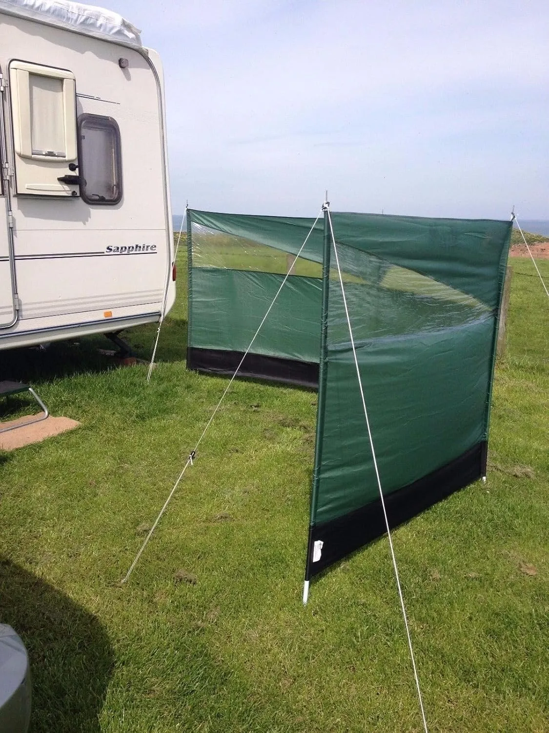 Windbreaker Privacy Camping Screen 3 Panel Blocker Garden Beach 197" x 60" (Forest Green)
