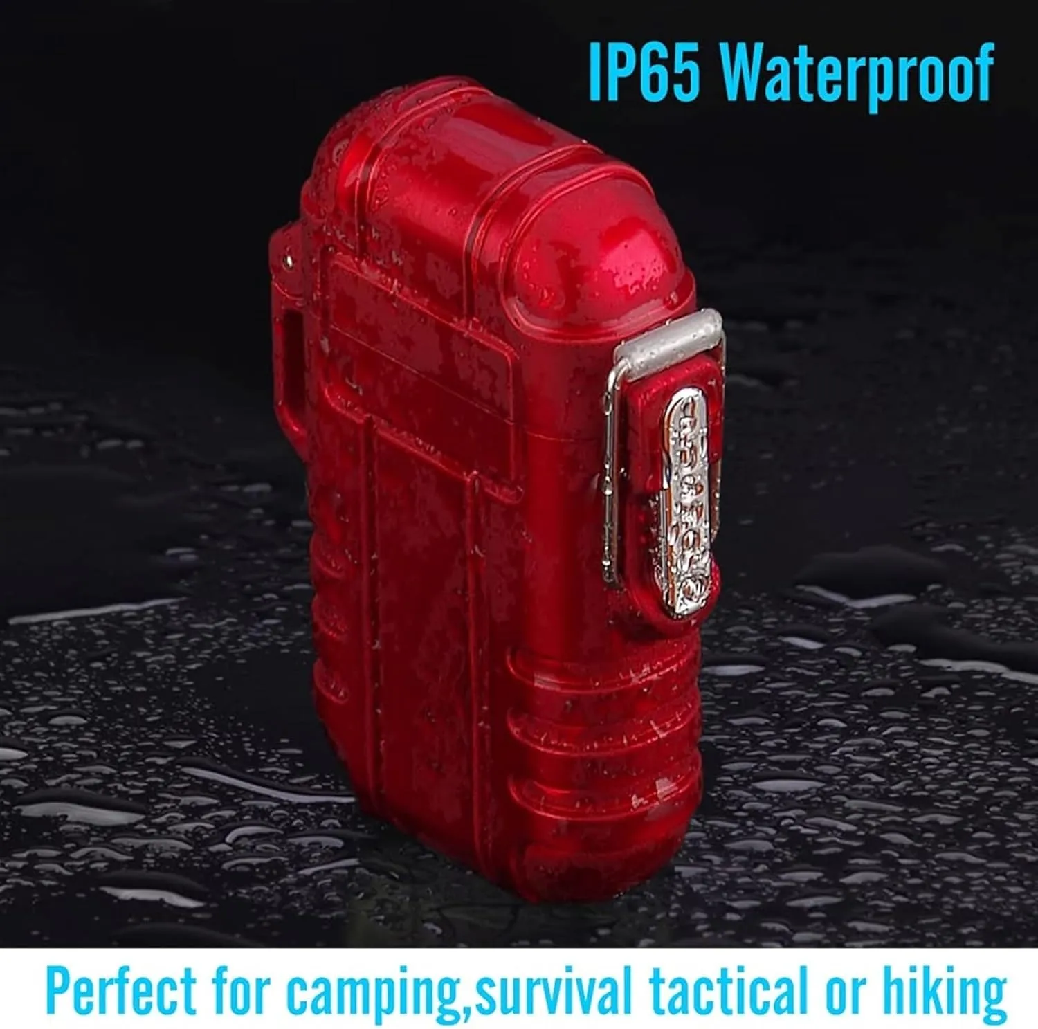 Windproof and Waterproof Lighter Outdoor Portable Lighter, Butane blowtorch Lighter, Butane Lighter with Safety Lock, Windproof Jet Flame Lighter with Gift Box, (Butane not Included)(Green)