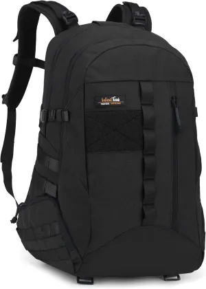 WindTook 30L Military Tactical Backpack for Men and Women,Molle Hiking daypacks Assault Pack 3 Day Bug Out Bag for Camping Travel Army Hunting Gym Rucksack Survival (Black)