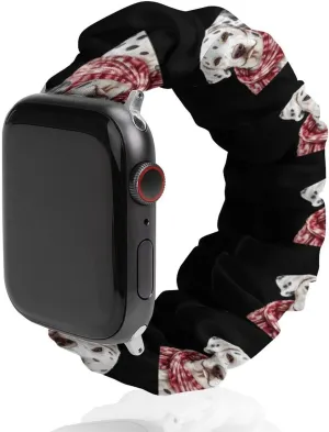 Winter Dalmatian Dog Fashion Watch Strap Scrunchies Wristbands Compatible With IWatch Series