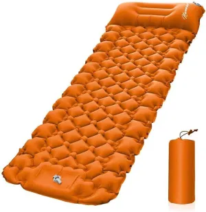 WOLWES Inflatable Camping Air Mattress Bed Mat Foldable Camping Air Matt Cushion TPU Nylon Waterproof Camp Sleeping Gears for Trekking (Color : E)