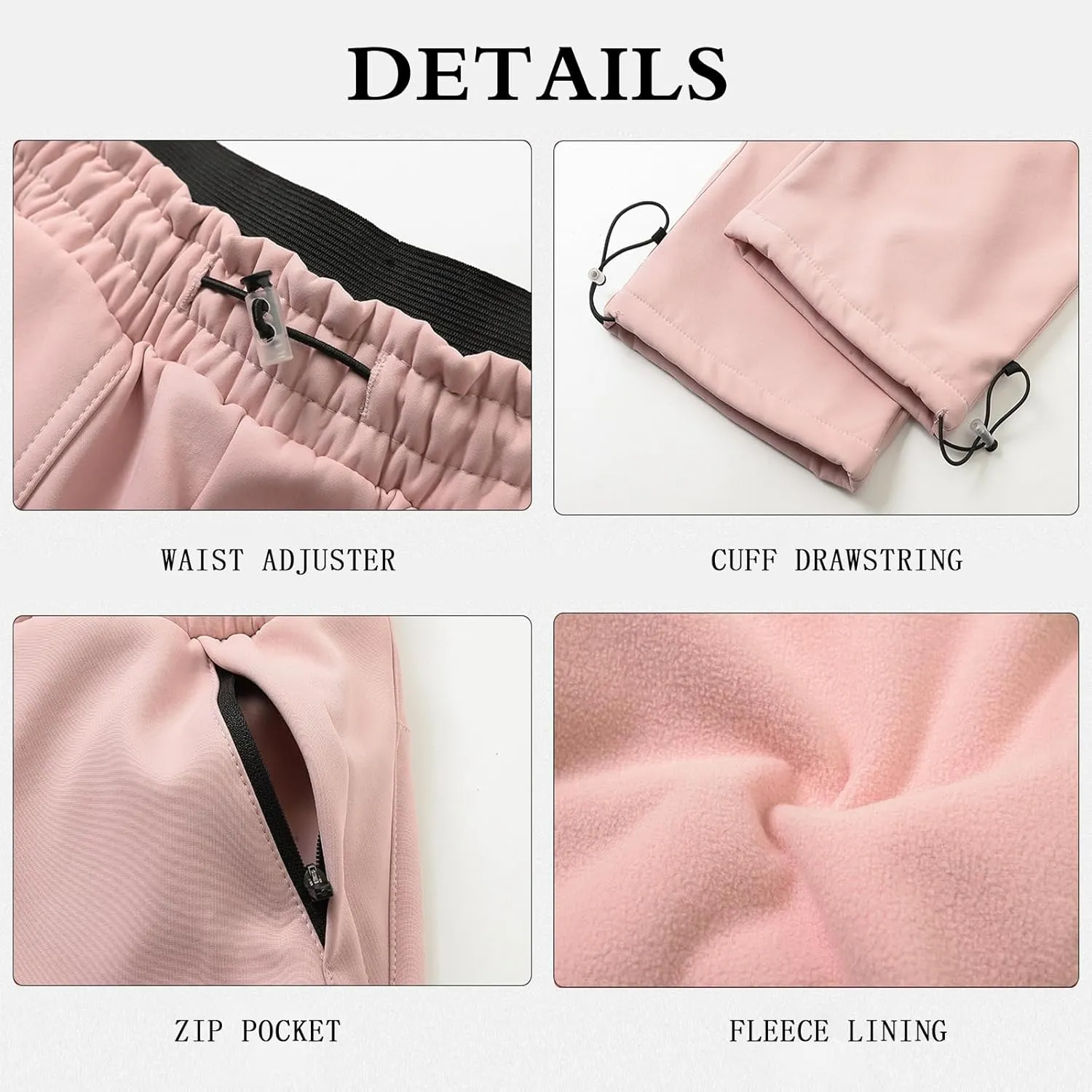 Women Snow Pants Waterproof Skiing Pants Softshell Insulated Fleece Lined Snowboard Pants for Winter Outdoor Hiking